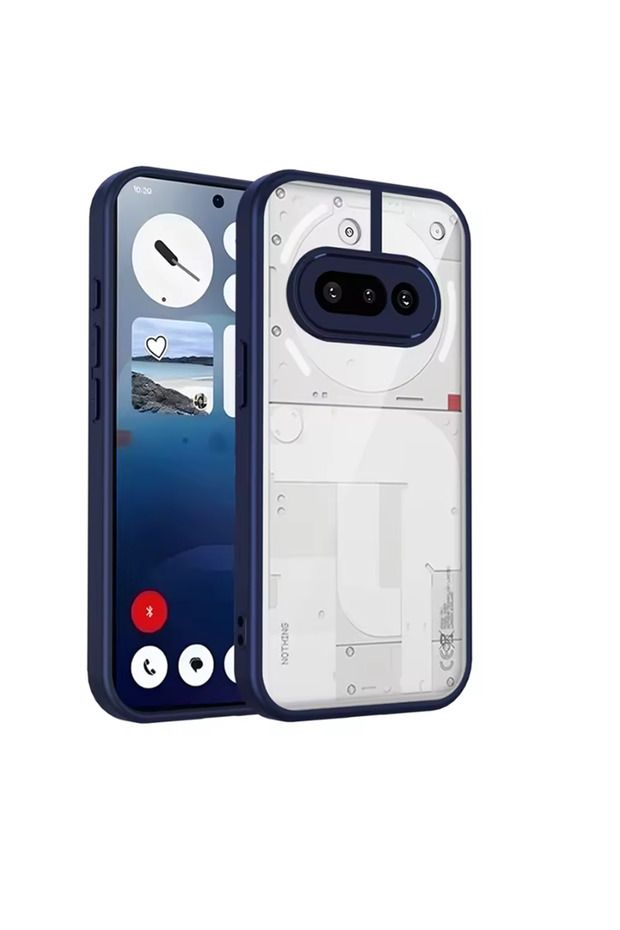 جراب Nothing Phone (3a) TMMS أزرق اللون لهاتف Nothing Phone 3A A059 مع وسادة هوائية مقاومة للصدمات من السيليكون الشفاف