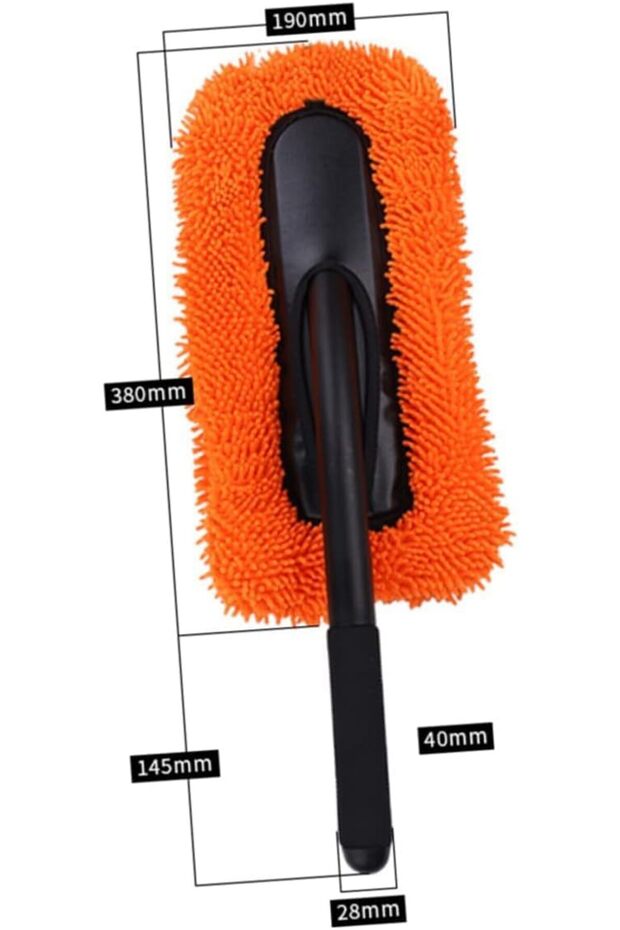 Car Duster Exterior/Interior - Orange Microfiber - 2