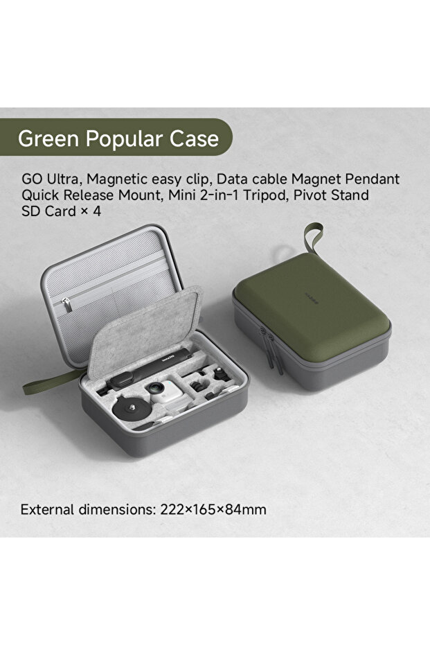 Large Green Hagibis Carrying Case for Insta 360 GO Ultra Large Portable Travel Storage Bag for Mini