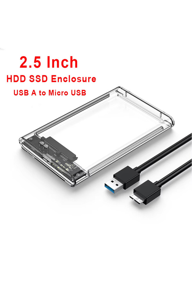 kebidumei USB 3.0 to Micro USB KEBIDUMEI Transparent HDD Case 5Gbps HDD Enclosure 2.5 Inch SATA SSD
