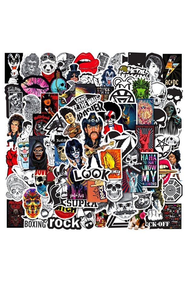 100Pcs 100Pcs ROCK Stickers Elvis Presley Cyberpunk Graffiti Stickers Refrigerator Decoration Waterp