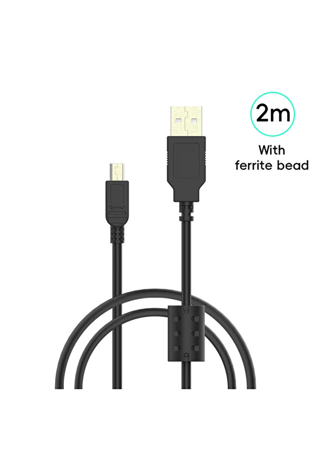2M 1m/2m/3m Mini-B 5Pin USB Cable Fast Charging & Data Sync Cord for PSP1000/2000/3000 NDSi PS3 Wii