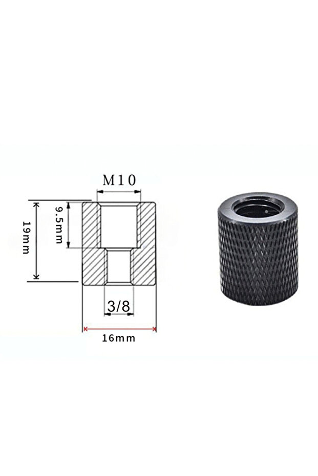 قطعتان من محولات التثبيت السوداء 3/8 إلى M10، 2/4 قطع 1/4-20UNC 3/8-16 M5 M6 M8 M10، محول قاعدة جهاز العرض
