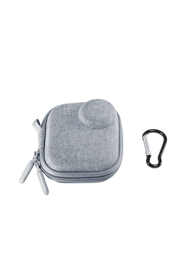 Grey Cloth Case for DJI Osmo Nano,Portable Action Camera Case with Smooth Two-way Zipper and Carabin