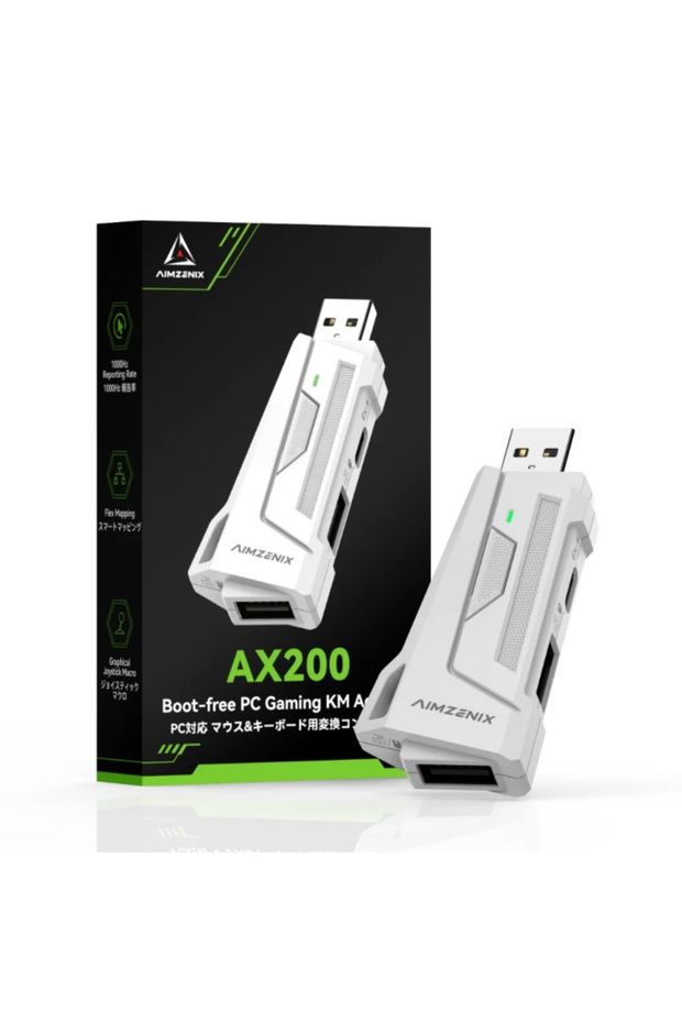 محول لوحة المفاتيح والماوس WHITE AX200، متوافق مع الكمبيوتر الشخصي، نينتندو سويتش، نينتندو سويتش 2، تونا