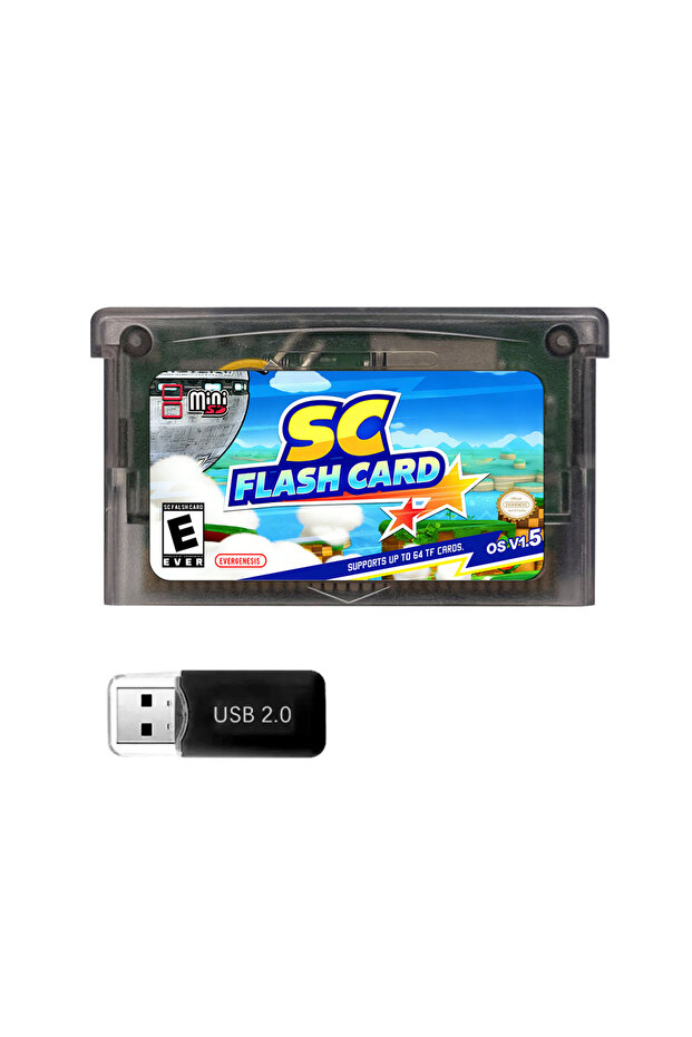 Black No Card SC V1.5 GBA FlashCard 1000 in 1 Mini SC Card For GBA GBC GB NES Multiple Games With 8G