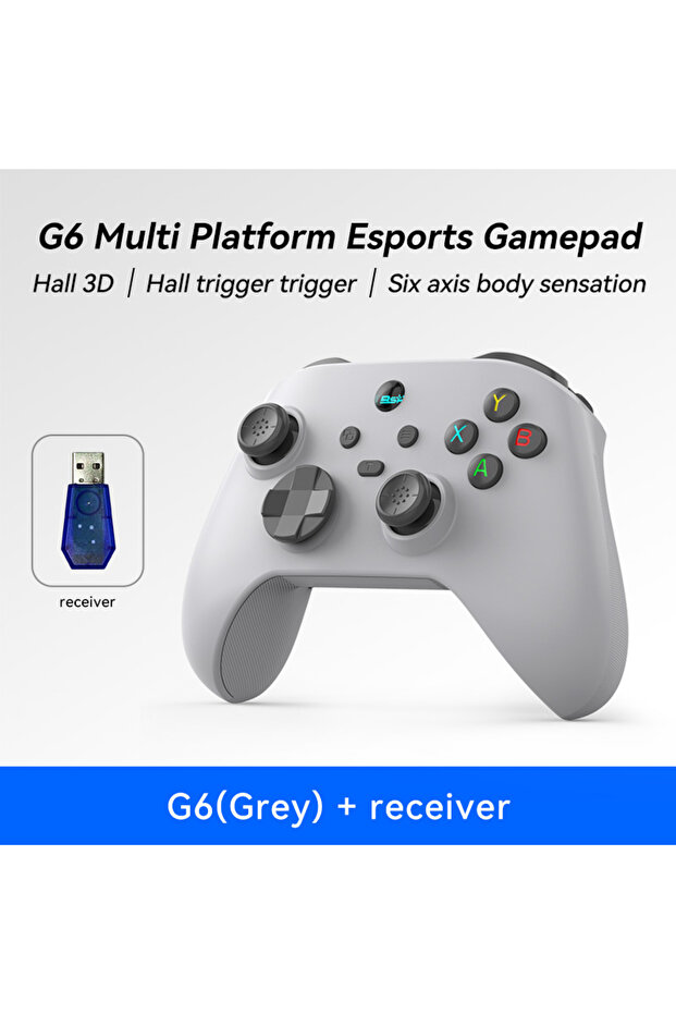 جهاز تحكم ألعاب محمول Gray-B G6 لـ Switch/IOS/Android/PC يدعم بث الوسائط/الألعاب السحابية للهواتف المحمولة