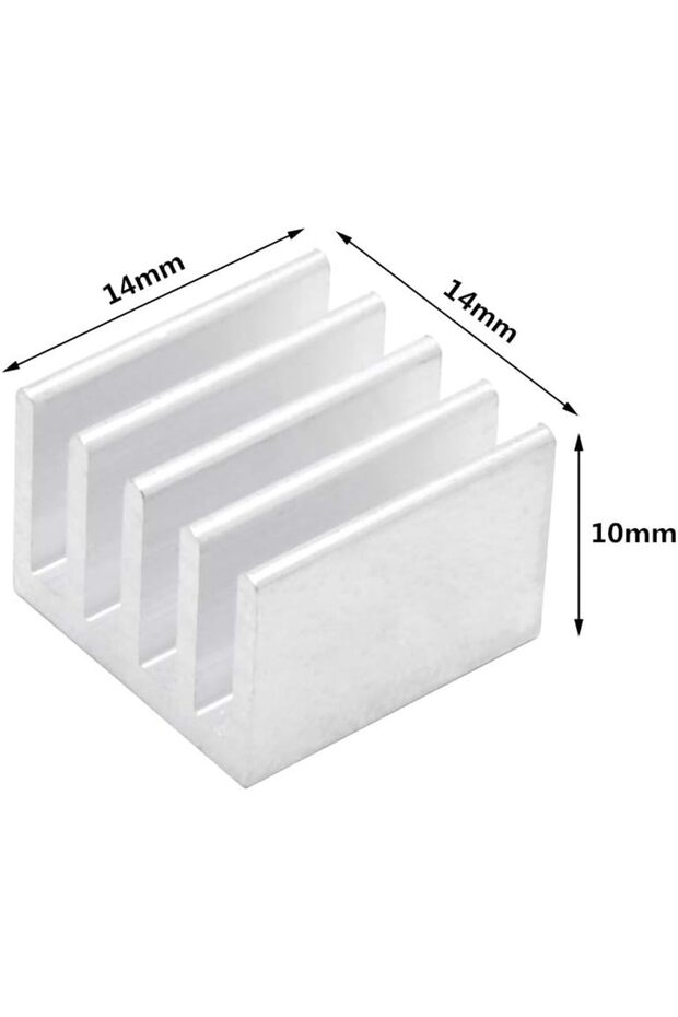 10PCS 10PCS 14X14X10MM 10pcs 14mm Aluminum Heatsink Kit 14x14x10mm Adhesive Tape Mini Cooler Fins He