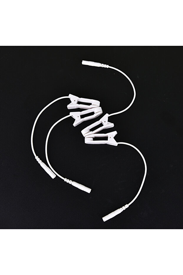 2.0mm 2pcs 2.0mm ear pain relief clip tens electrode lead wire connecting cable