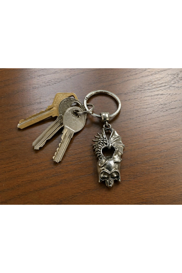 Gothic Butterfly Dragon Figured Metal Keychain Unisex