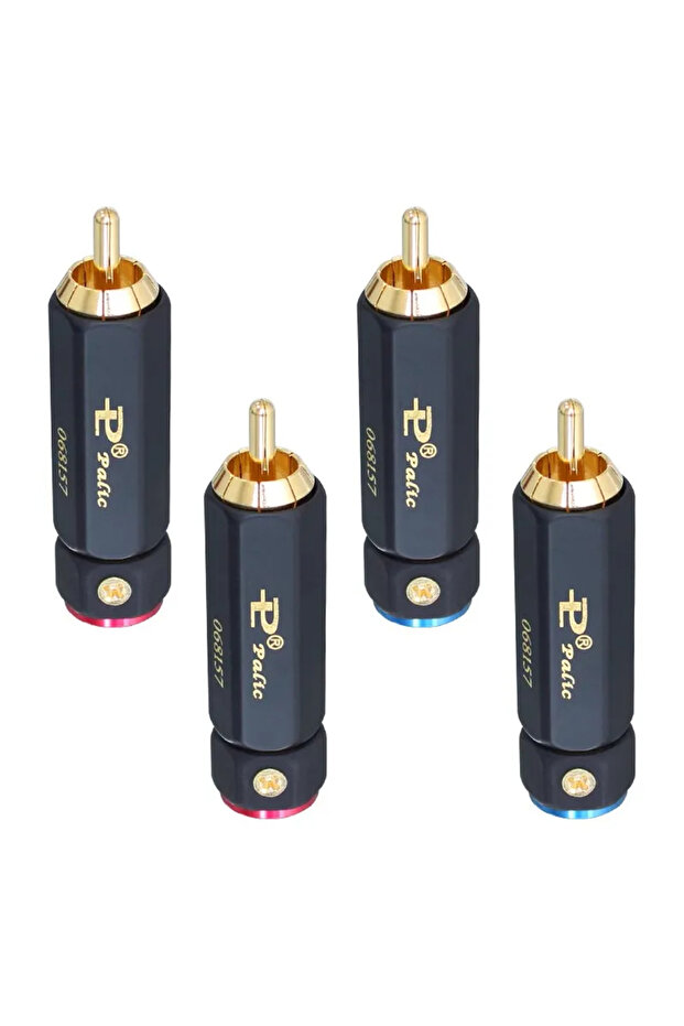 8pcs High Quality 8PCS RCA Plug Gold-plated Hi-end Self-locking RCA Male Jack Connector for DIY Audi