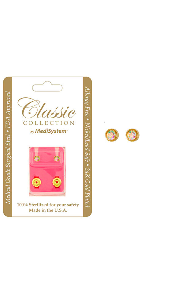 USA Sterile Earring mini 2mm Rainbow