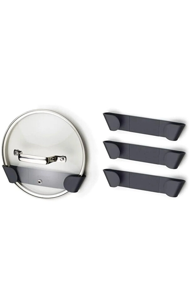 Kitchen Cabinet Pot Lid Organizer Hanger - Set of 3 Sizes (14cm, 17cm, 21cm)
