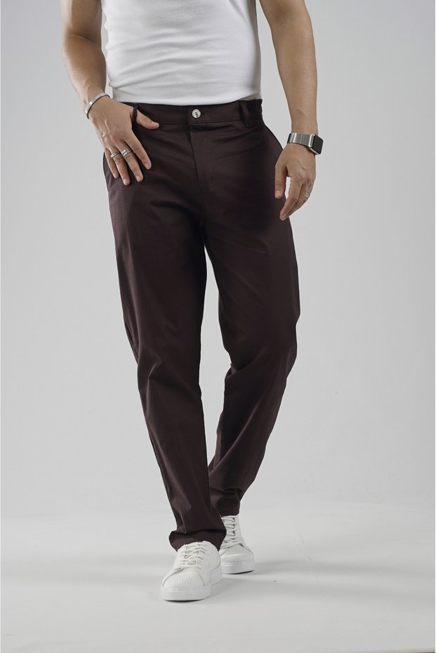 Trend Biz Regular Fit Elastic Waist Lycra Men's Trousers