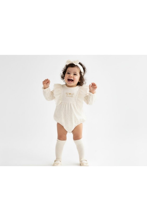👉 Mini Cayzen Sweet Angel Embroidered Baby Girl Romper & Headband Set