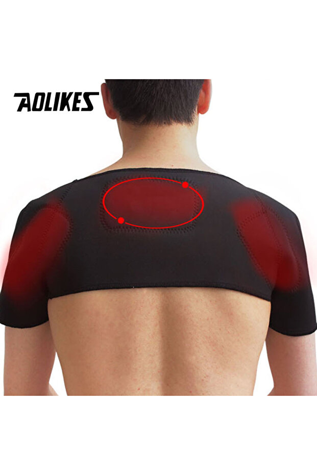 Aolikes XL AOLIKES 1PCS Self-heating Tourmaline Shoulder Magnetic Therapy Support Brace Belt