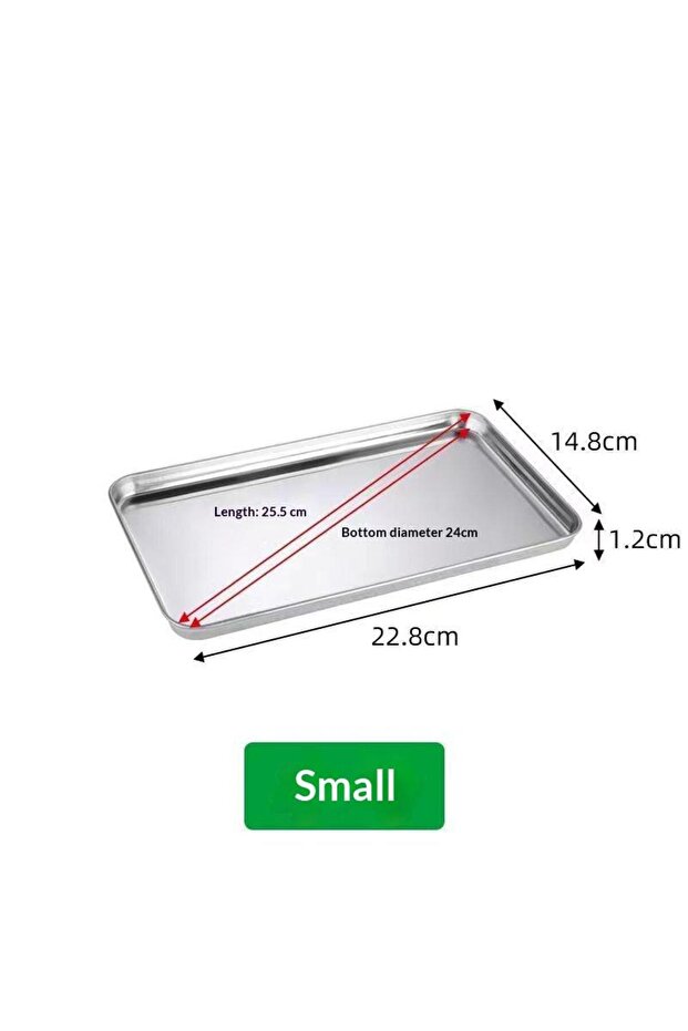 S Rectangle Stainless Steel Tray Commercial Buffet Presentation Tray Food Serving Plate Rice Noodle.