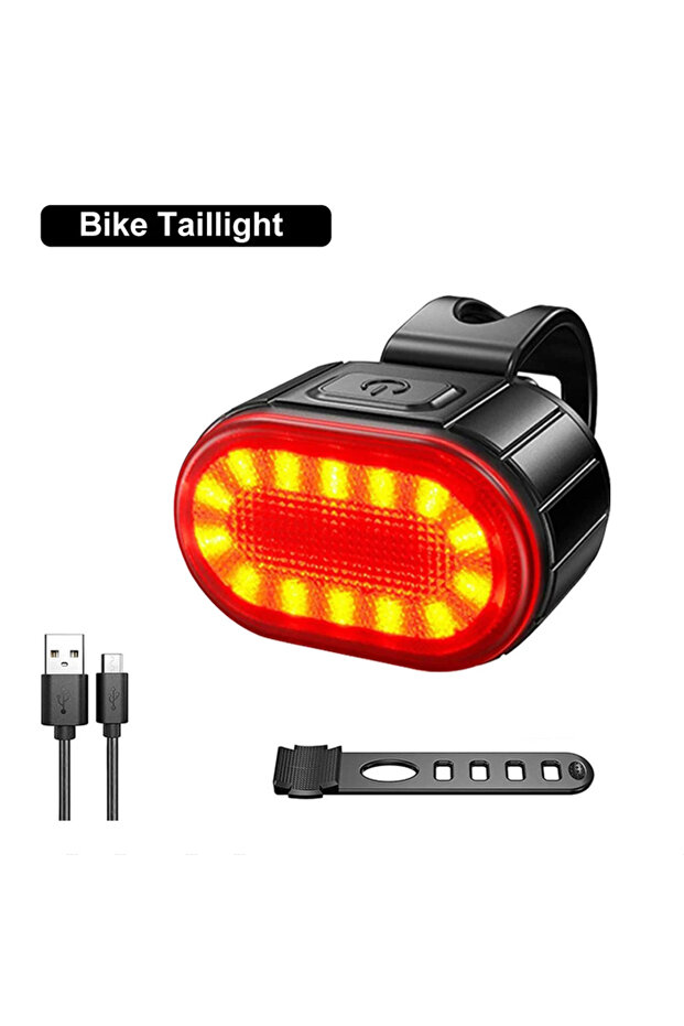 مجموعة مصابيح أمامية وخلفية للدراجات من Red LampA، مصابيح LED قابلة لإعادة الشحن، مصباح أمامي وخلفي محمول