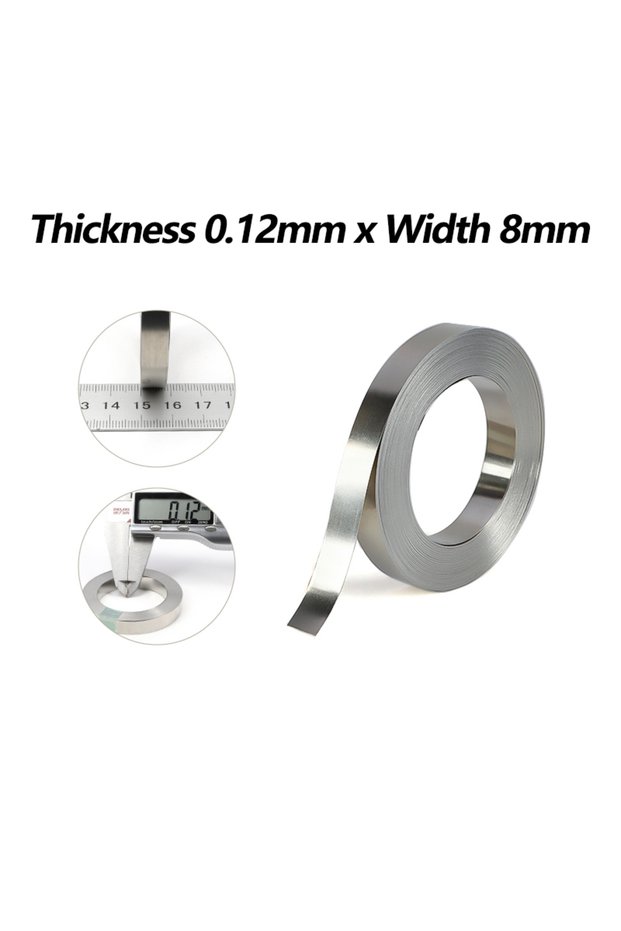 0.12mm x 8mm 1Roll Nickel Plated Steel Strip Belt Spot Welding Machine Battery Welder for 18650 Li-i