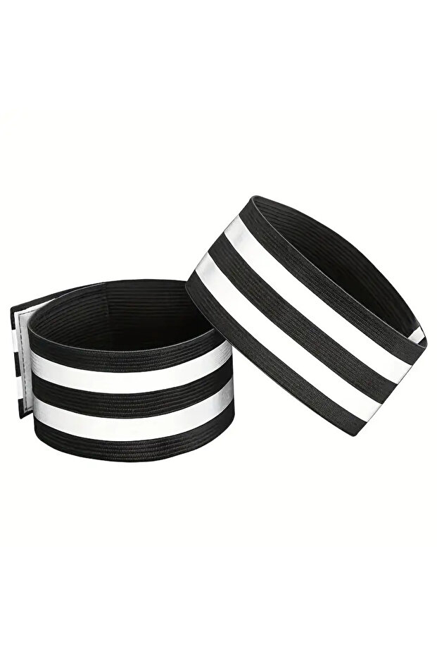 Black-2pcs 2-Pack Cycling Strap with Reflective Stripes - Heavy-Duty Bike Leg Straps for Mountain Bi