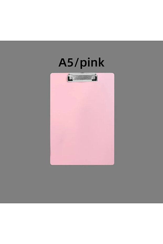 Pink Simple A5 Bill Clipboard Memo Pad Clip Board Loose-leaf Notebook File Writing Pad Clamps Paper