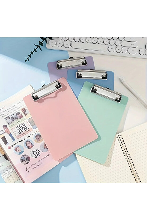 green Simple A5 Bill Clipboard Memo Pad Clip Board Loose-leaf Notebook File Writing Pad Clamps Paper