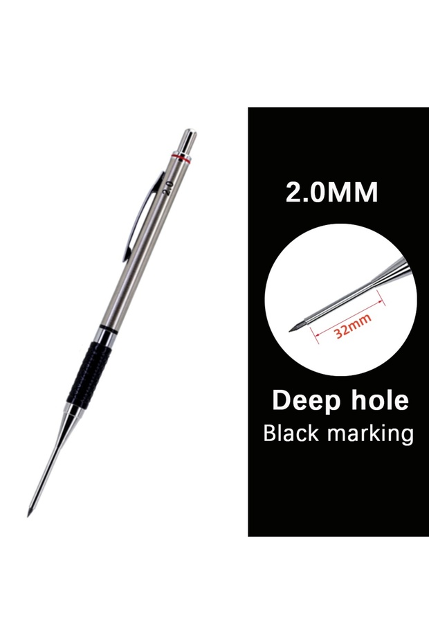 1pc pencil New Deep Hole Woodworking Mechanical Pencil, 2.0mm Anti Slip Soft Set Grip Handle Automat