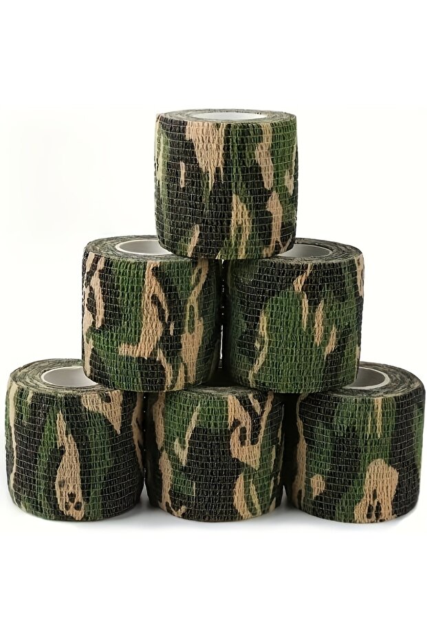 Portfolio 6 Volume 6/12 rolls of camouflage self-adhesive tape, non-woven cohesive bandage wraps, pe