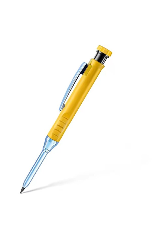 Yellow pencil Solid Carpenter Pencil Set Woodworking Tools Mechanical Pencil 5 Colors Refill Constru