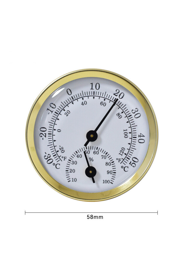 1pc Mini 2 in 1 Thermometer Hygrometer Wall Mounted Mechanical Analog Temperature Gauge Humidity Met