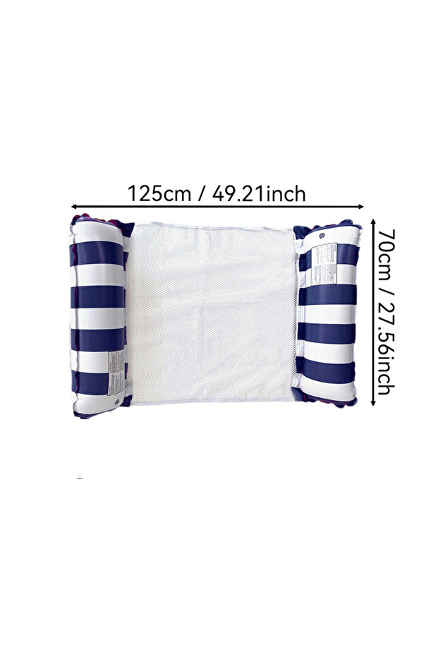 Dark Blue Inflatable Foldable Floating Row Swimming Pool Party Water Hammock Air Mattresses Pvc Stri