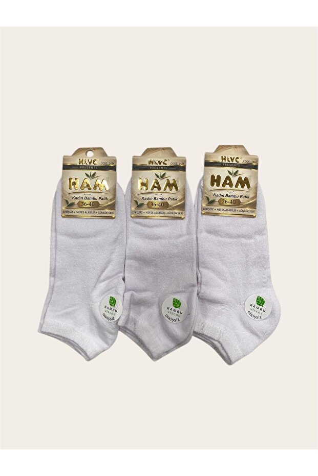 HAM VİSKON BAMBU PATİK (6'LI )