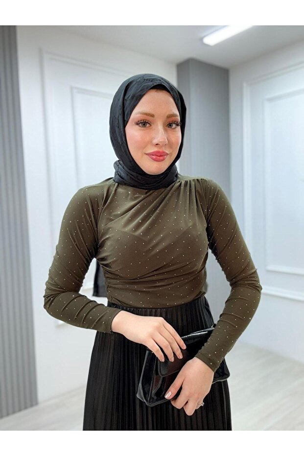 Orjinal Taşlı Sandy Bluz