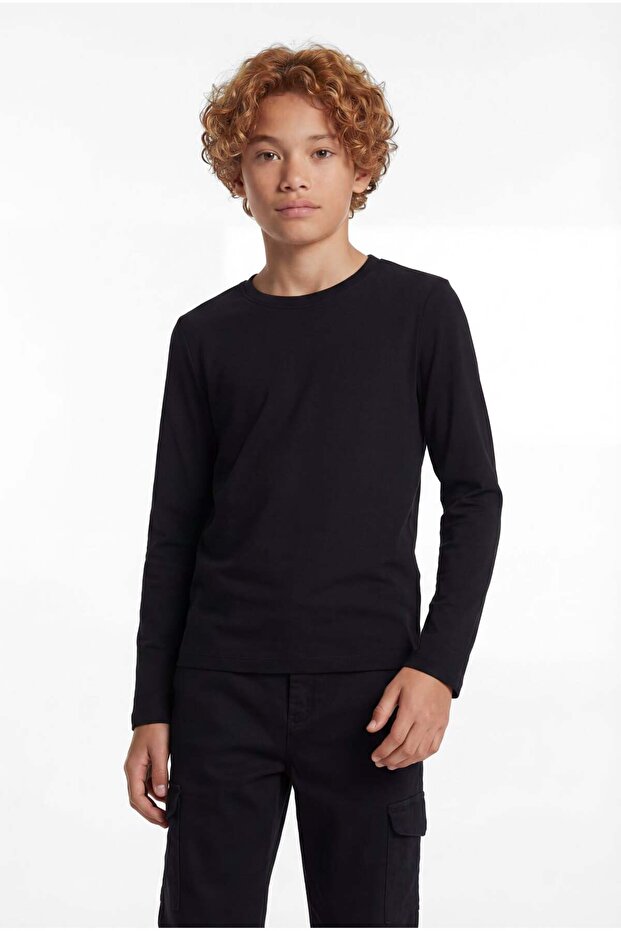 Boy's Basic Long Sleeve T-Shirt - 1