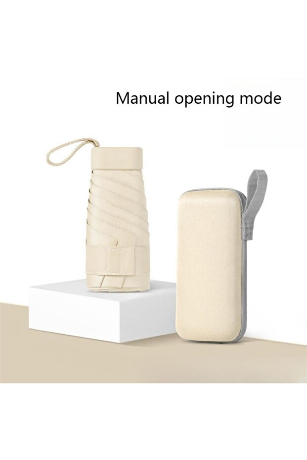 6K WHITE Mini Sun Umbrella, Protective and UV Resistant, Rain or Shine Mini Umbrella Sun Umbrella