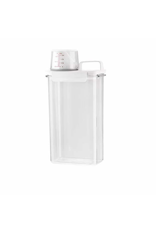 Transparente 2300ML Airtight Laundry Detergent Dispenser Powder Storage Box Clear Washing Powder Liq