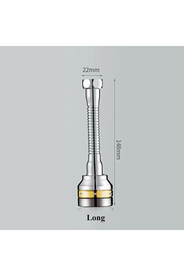 Long Faucet Splash-proof Gold Edge Half-copper Universal Extension Tube Kitchen Extension Shower Bub