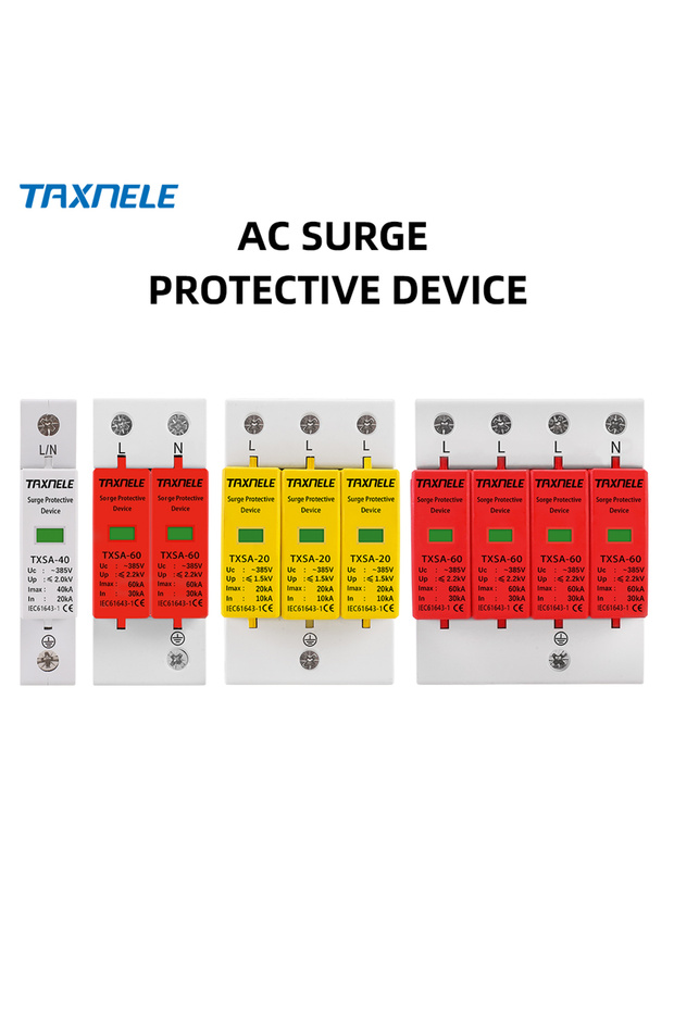 2P 20-40KA AC SPD 1P 2P 3P 4P 20KA 40KA 60KA 385V House Lightning Surge Protector Protective Low-vo