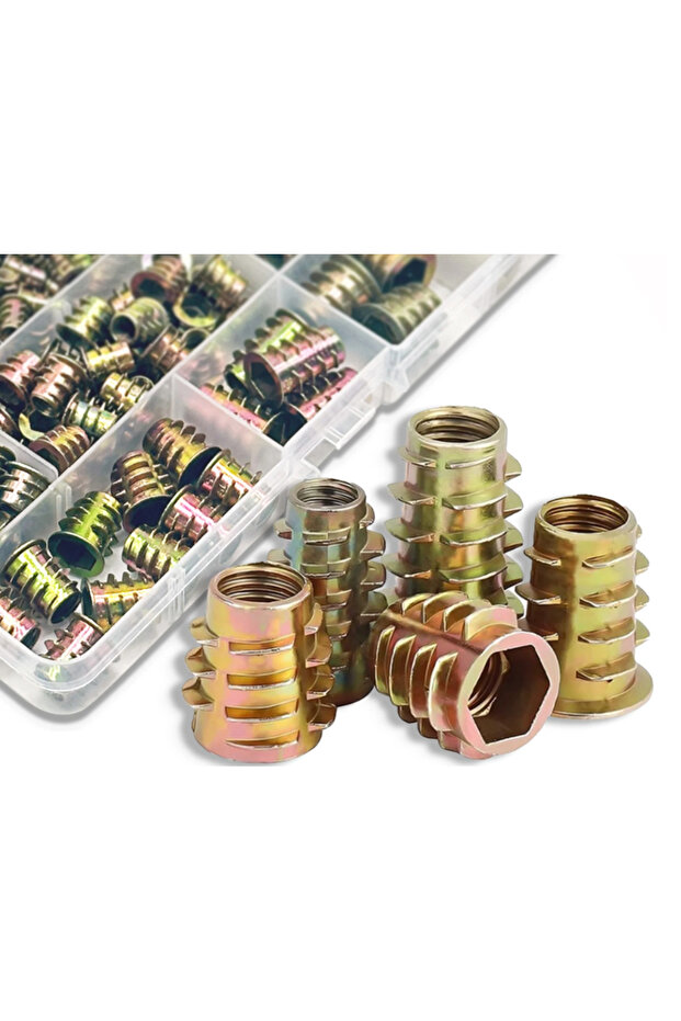 130pcs Kit 130/230pcs Threaded Inserts Nuts, Threaded Wood Inserts Nuts Assortment Tool Kit, 11 Size