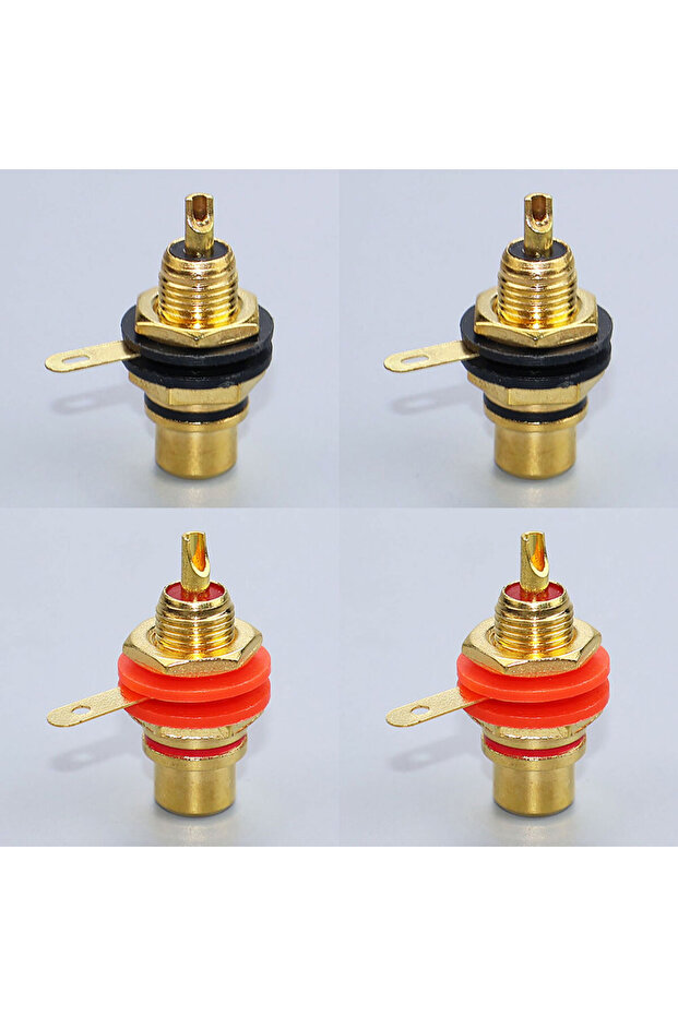 Black 2 Red 2 JCD 2-8PCS Gold-plated RCA Female Socket Connectors Mono RCA Jack Connector For DIY Wi