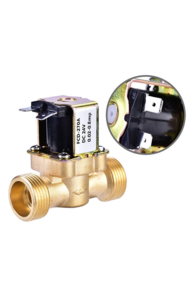 24v 3/4" DC 24V Normally Closed Brass Electric Solenoid Magnetic Valve For Water Control DC Water Va