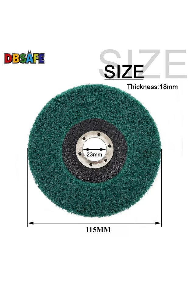 1PC green 115mm Nylon Fiber Flap Polishing Wheel 4.5 Inch Non Woven Grinding Disc Metal Wood Rotatin