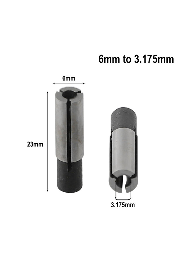 6mm to 3.175mm 1/2" 1/4" 1/8" Collet Adaptor Shank Reducer Bit CNC Spindle Router CNC Adapter Collet