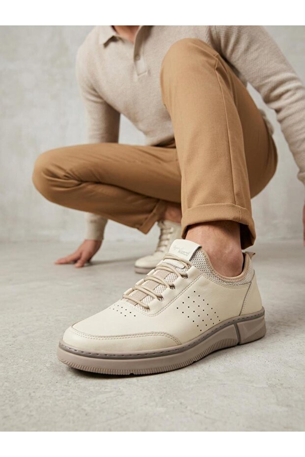 23034 Men's Genuine Leather Stretch Casual Shoes
