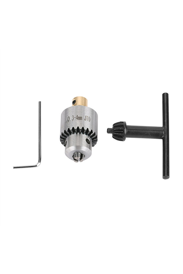 A Taper Drill Chunk Drill Chuck 0.3-4mm JTO Taper Mounted Drill Chuck and Wrench with Chuck Key fo.