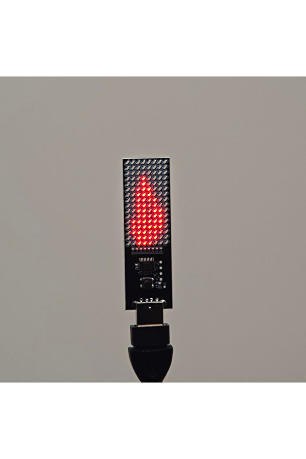 شمعة سايبر حمراء بإضاءة LED ماتريكس، مؤثرات لهب متحركة، تعمل بمنفذ USB، مؤقت على شكل ساعة رملية، مصباح مزاجي للديكور العصري