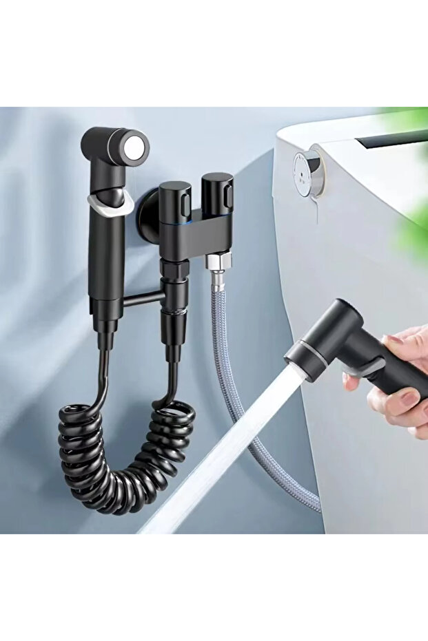 Black Homefish Hand Held High Pressure Toilet Spray With Dual Mode Nozzle Is Very Suitable For Bathr