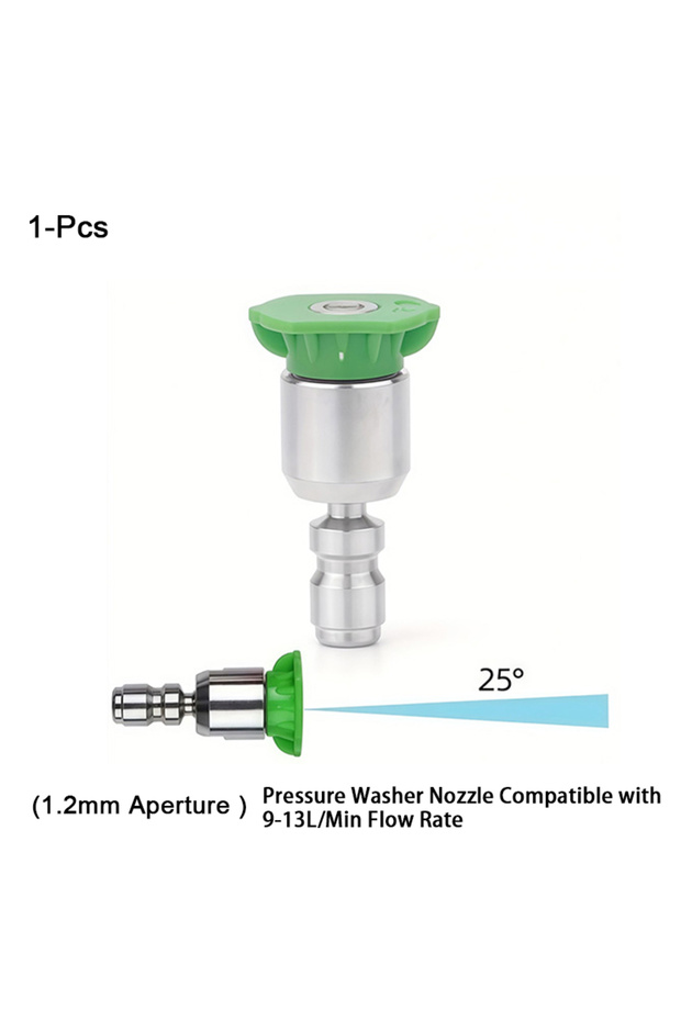 C High Pressure Washer Nozzle 1/4'' Quick Connect Rotary Spray Jet Tip for Car Cleaning Patio - Eff.