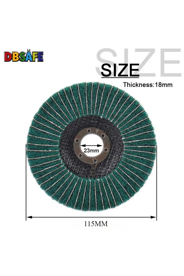 1PC Green with sandpaper 115mm Nylon Fiber Flap Polishing Wheel 4.5 Inch Non Woven Grinding Disc Met