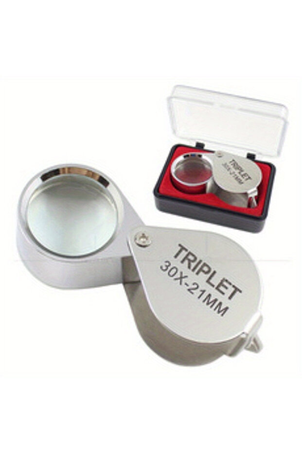 30X Silver 10x20x 30x Jewelry Magnifying Glass Pocket Folding Loupe Magnifier Mini Diamond Lupa Lens